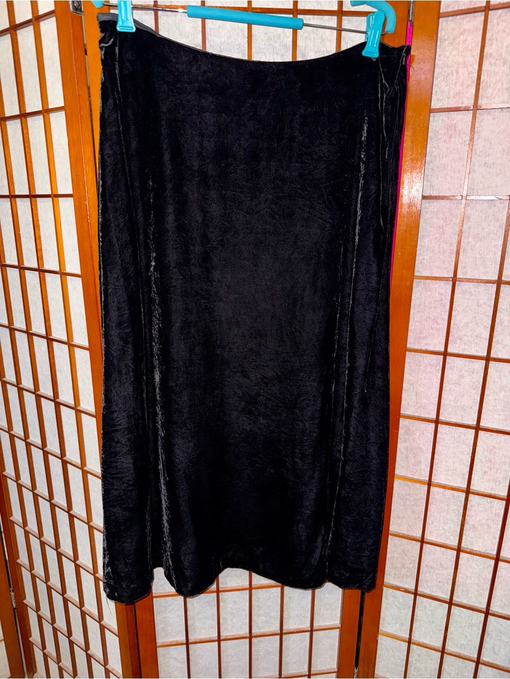 Lauren Ralph Lauren Black Velvet Midi Skirt Size 16